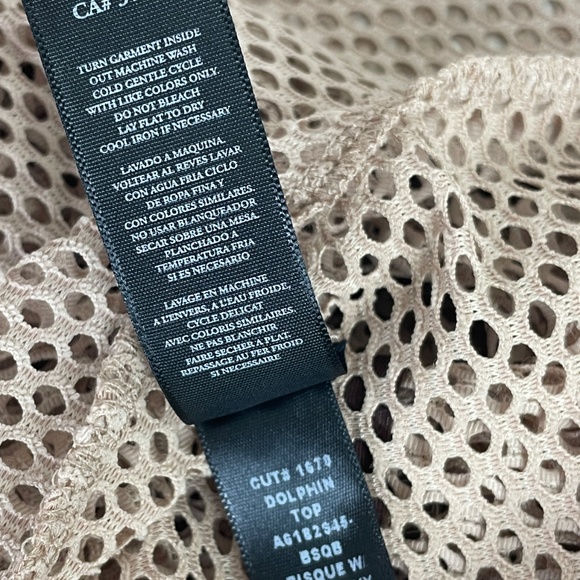 KORAL Ilana Kugel Beige Dolphin Mesh Beach Cover-up Tank Top - NWT - Picture 6 of 7